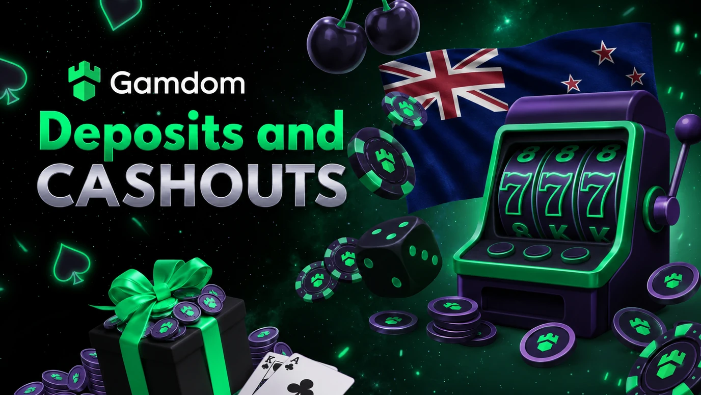 Deposits and cashouts at Gamdom for NZ players