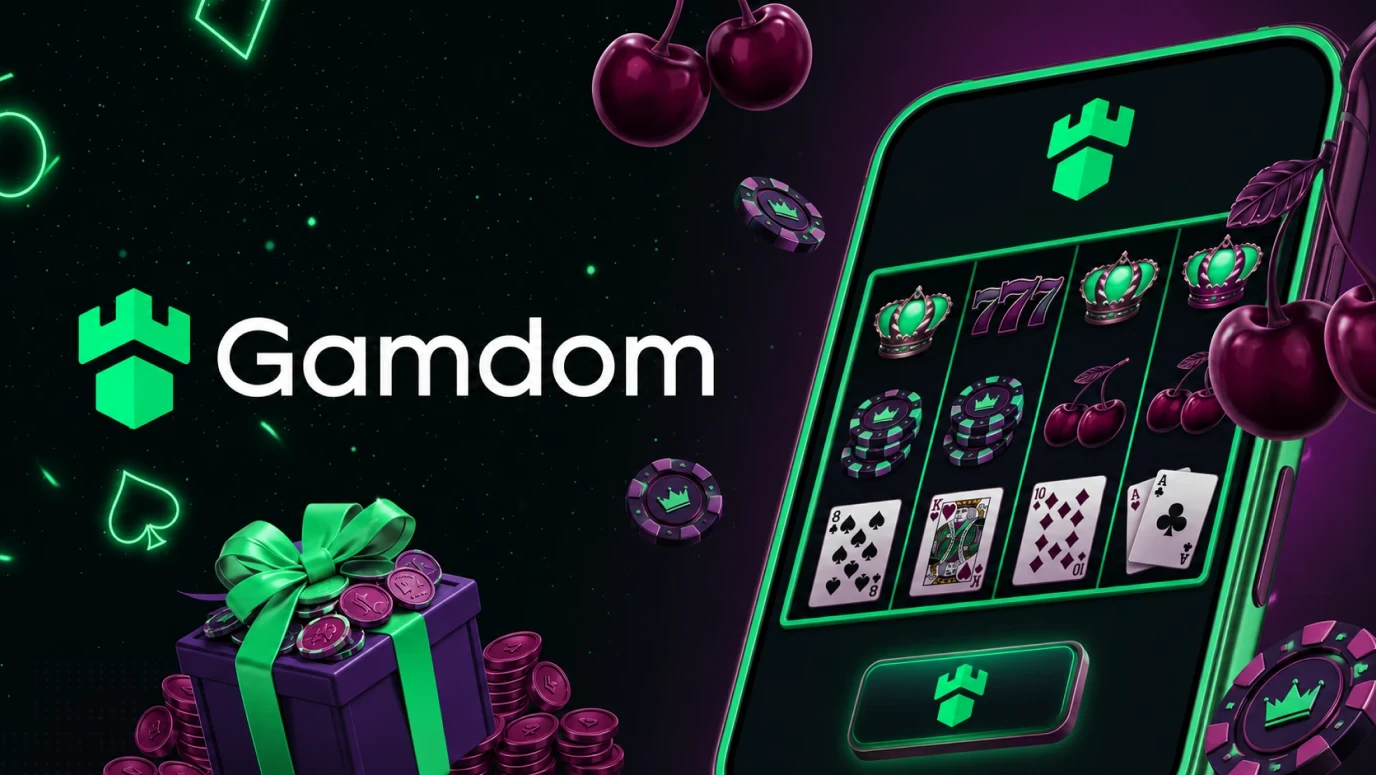 Featured pokies in the Gamdom lobby